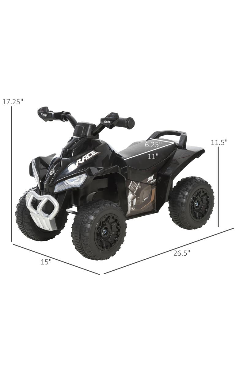 Aosom Kids Push ATV with Music and Light, Alternate, color, Black