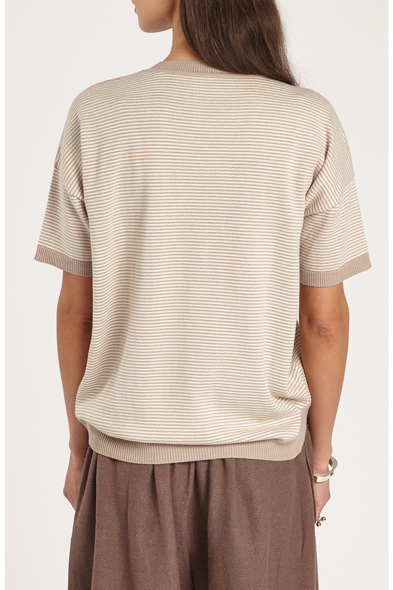Modern Striped Tee, Alternate, color, Light Mauve Stripe