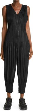 Pleats Please Issey Miyake Pleated Sleeveless Jumpsuit
