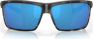 Costa Del Mar Rinconcito 60mm Polarized Mirrored Rectangular Sunglasses