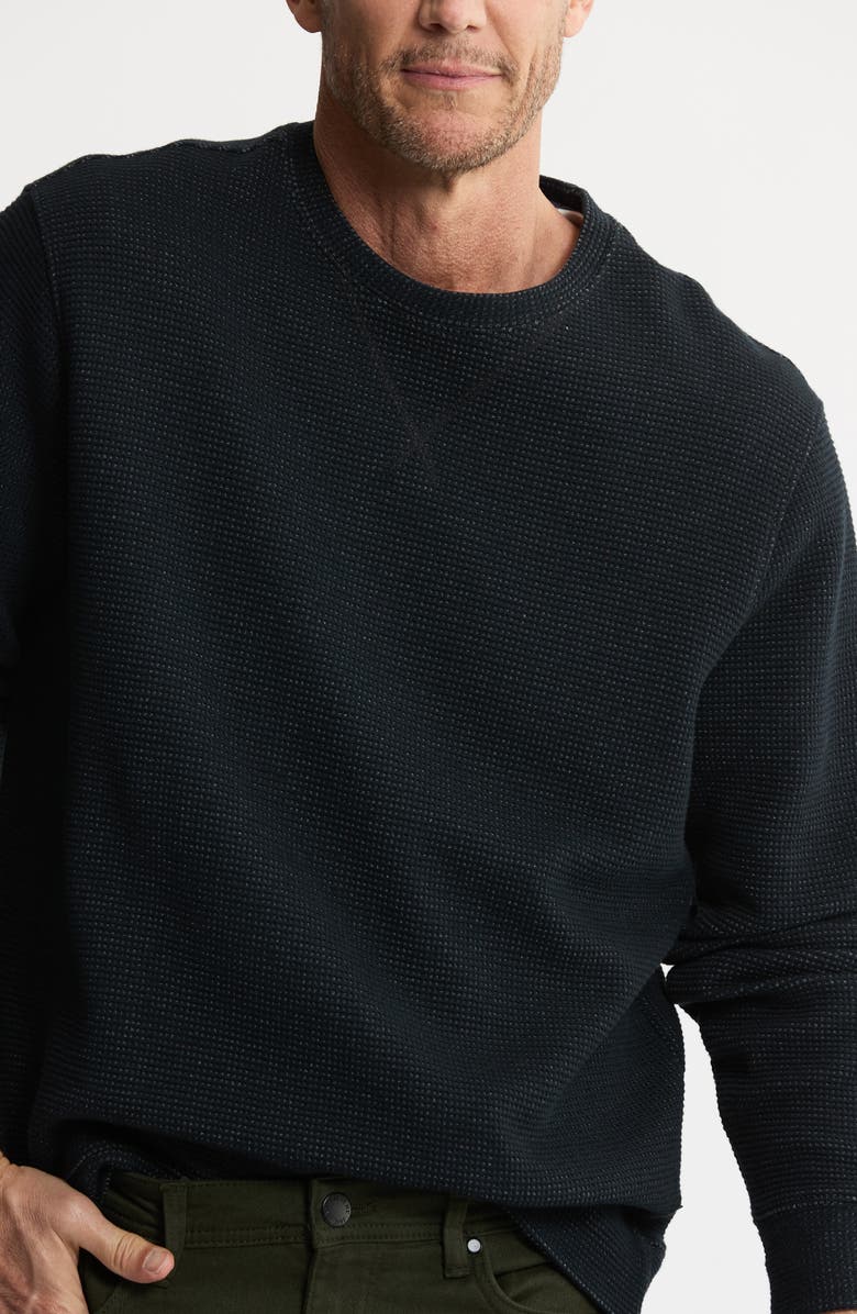 JACHS Textured Knit Crewneck Sweatshirt, Alternate, color, Black