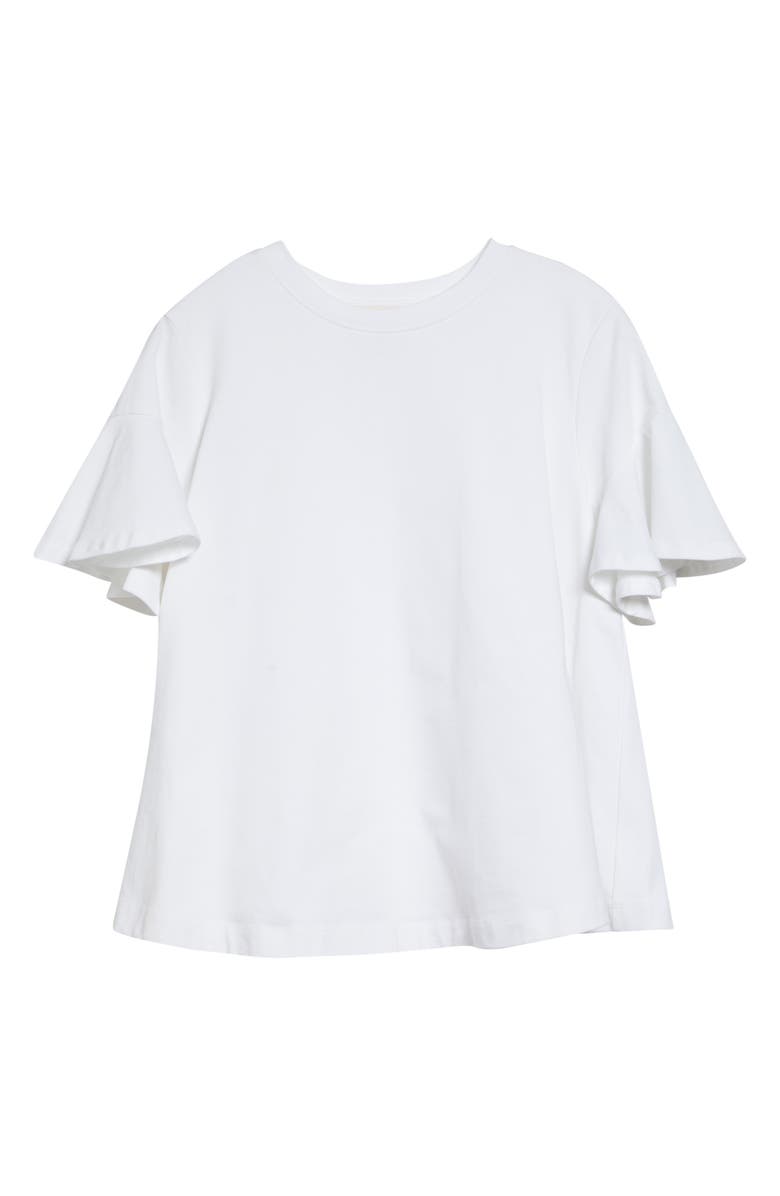 Cinq à Sept Jane Ruffle Sleeve T-Shirt, Alternate, color, White