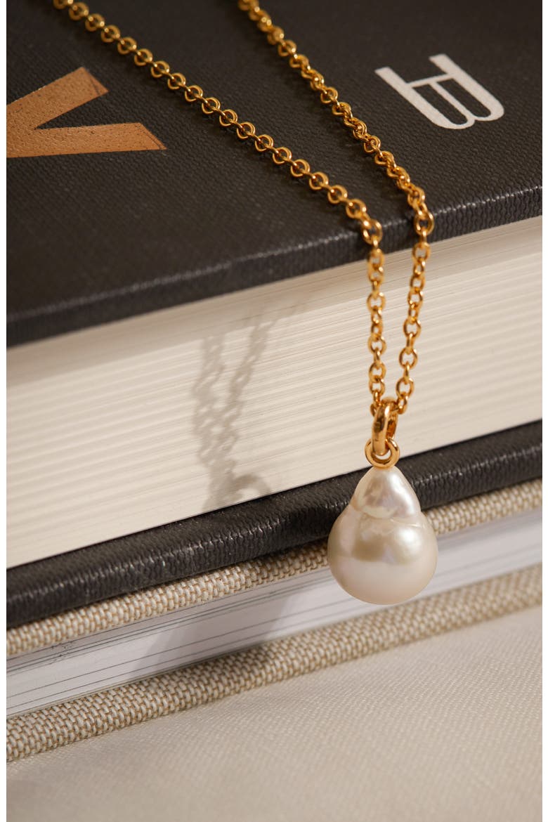Nura Baroque Pearl Necklace Enhancer, Alternate, color, YELLOW GOLD