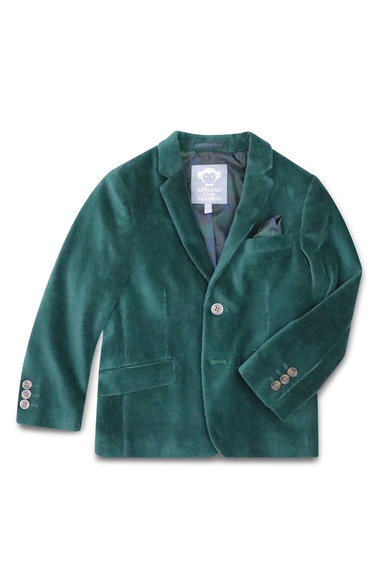 Appaman Kids' Velvet Suit Jacket, Main, color, Evergreen