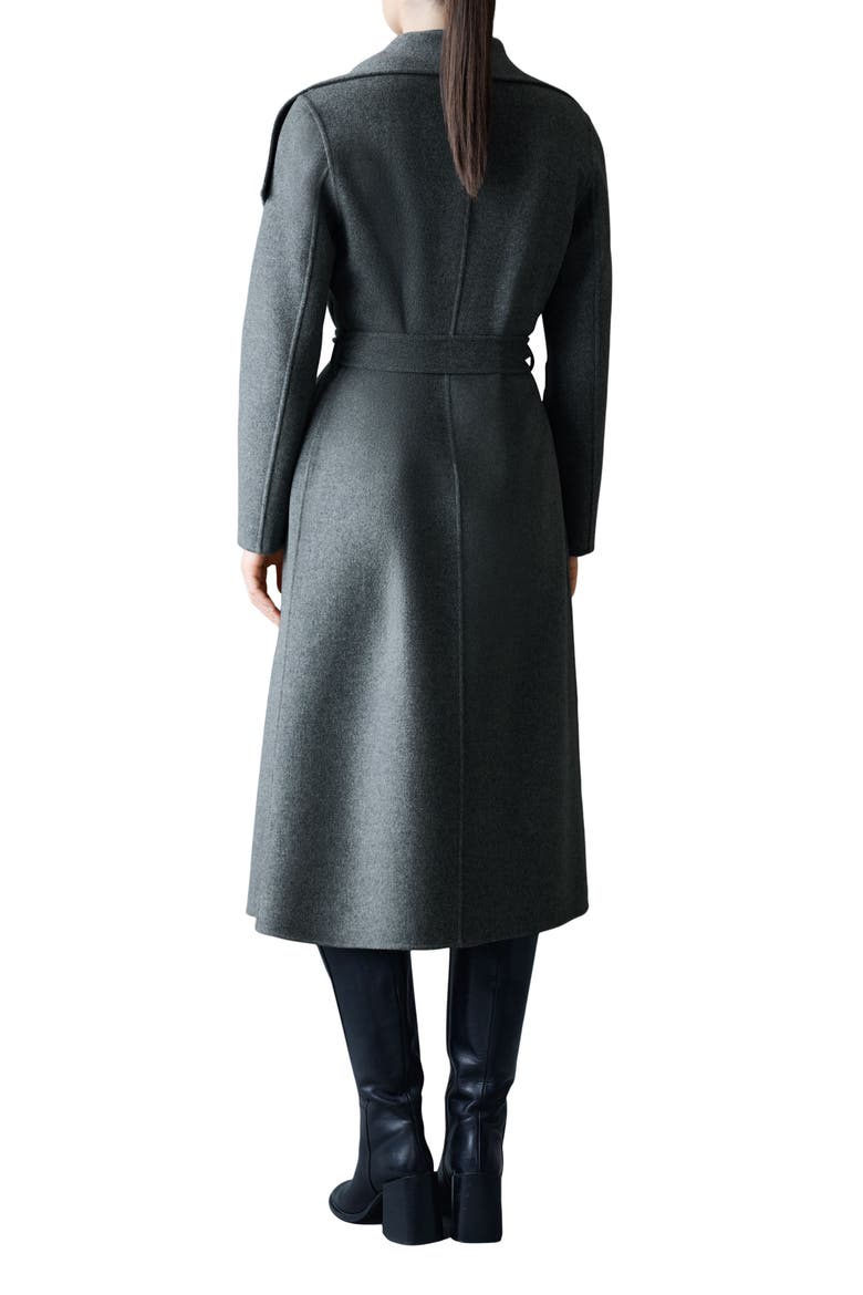 Mai Wool Long Wrap Coat, Alternate, color, CARBON MIX