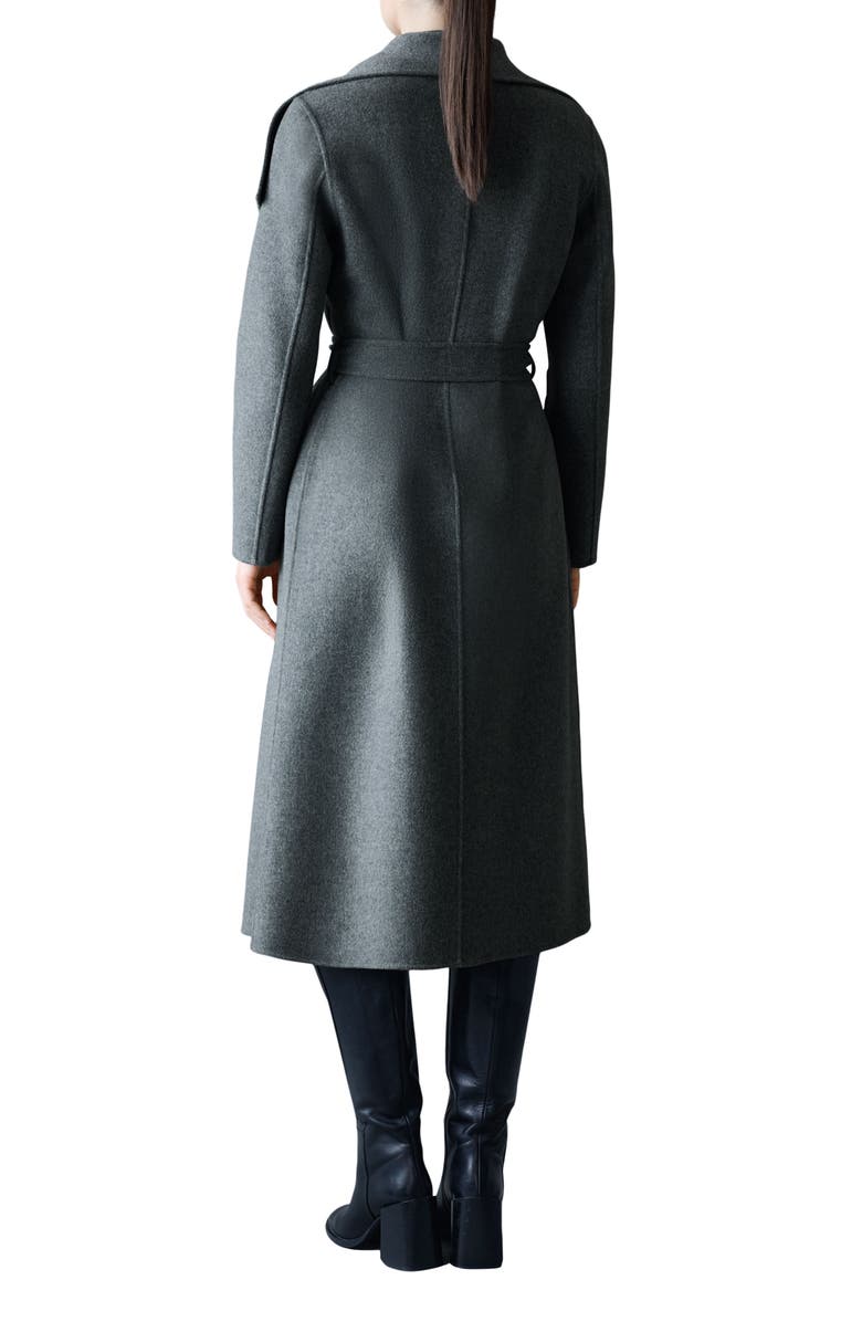 Mackage Mai Wool Long Wrap Coat, Alternate, color, Carbon Mix