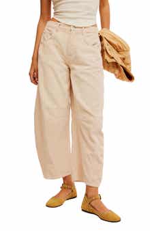 Free People Good Luck Barrel Leg Corduroy Pants