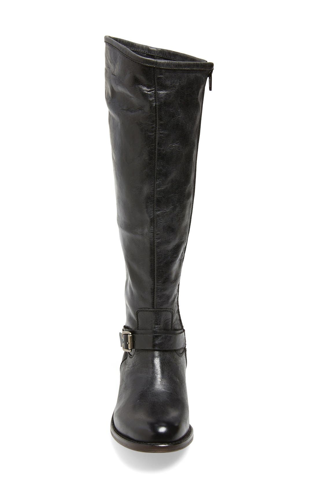 'Dakotah' Knee High Riding Boot, Alternate, color, BLACK LEATHER