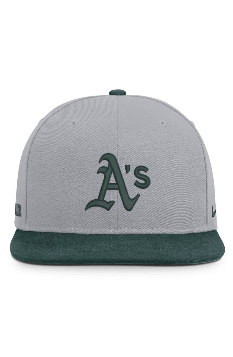 Nike Men's Nike Gray/Green Athletics Primetime Pro Dri-FIT Snapback Hat, Alternate, color, Gray
