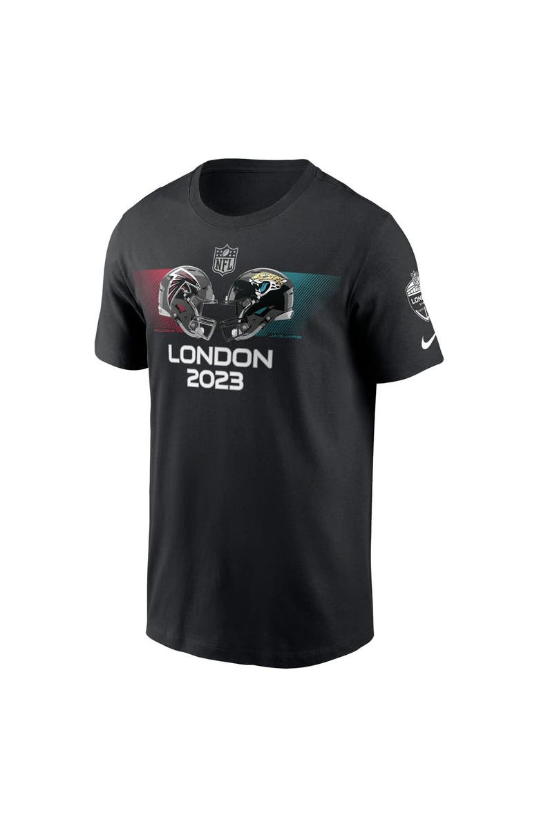 Nike Men's Nike Black Atlanta Falcons vs. Jacksonville Jaguars 2023 London Game Essential T-Shirt, Alternate, color, Black