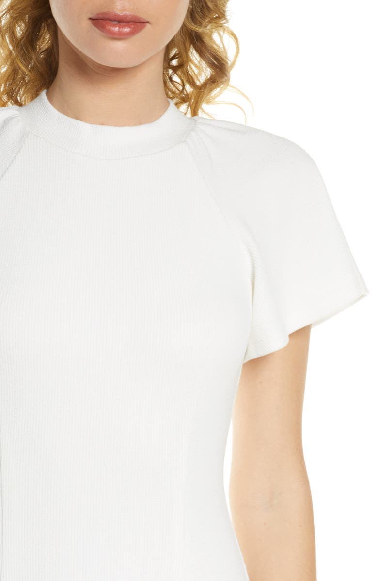 Ali & Jay Moonshadows Flutter Sleeve Ribbed Sheath Dress, Alternate, color,