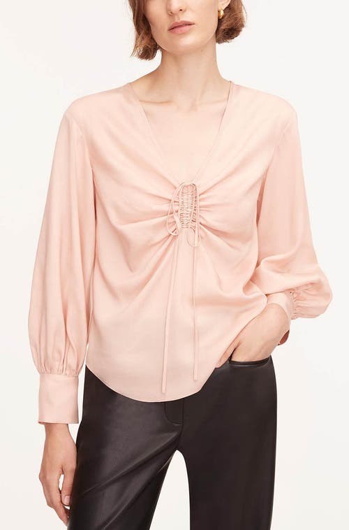 REBECCA TAYLOR REBECCA TAYLOR DRAWSTRING LONG SLEEVE BLOUSE
