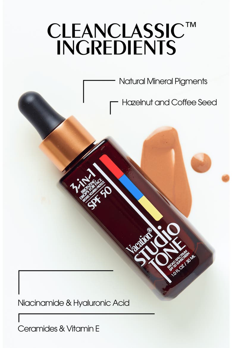 Studio Tone SPF 50 Bronzing Drops, Alternate, color, NO COLOR