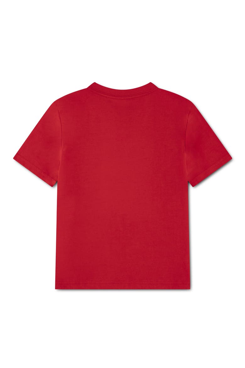 Kids' Soccer Ball Graphic Cotton Blend T-Shirt, Alternate, color, UNIVERSITY RED