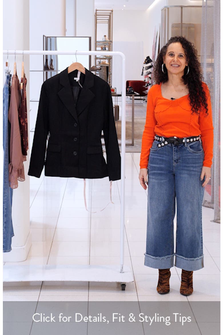 Aviva Three-Button Twill Blazer video