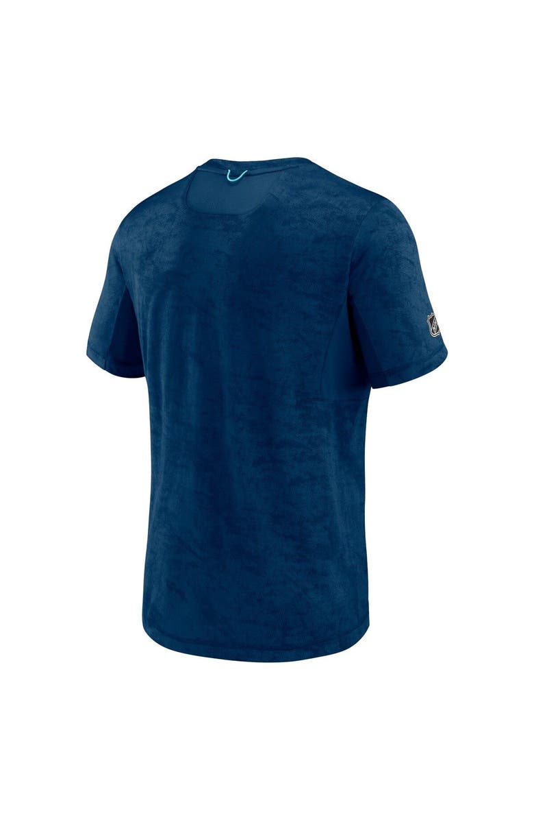 FANATICS Men's Fanatics Branded Deep Sea Blue Seattle Kraken Authentic Pro Rink Premium Camo T-Shirt, Alternate, color, 