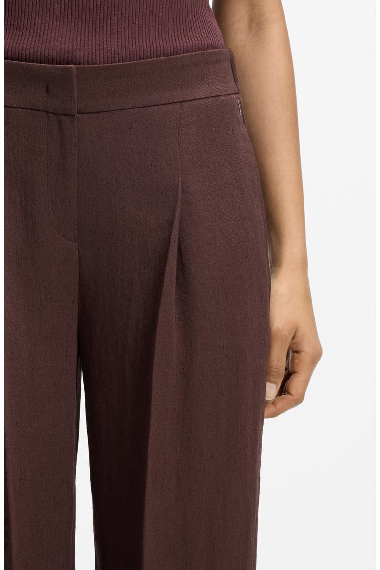 Tiana Linen Blend Wide Leg Pants, Alternate, color, MOCHA