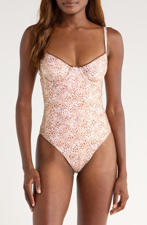 Decorative Underwire One-Piece Swimsuit