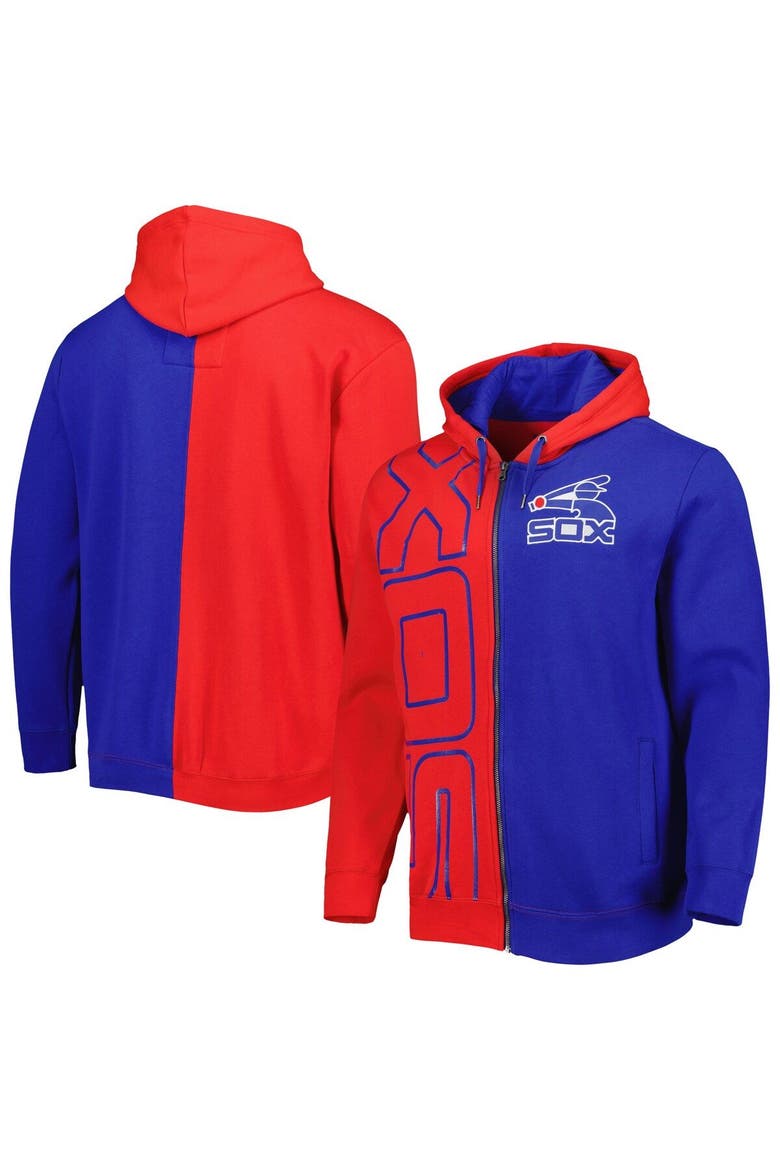 Men's Mitchell & Ness Red/Navy Chicago White Sox Fleece Full-Zip Hoodie, Main, color, Red