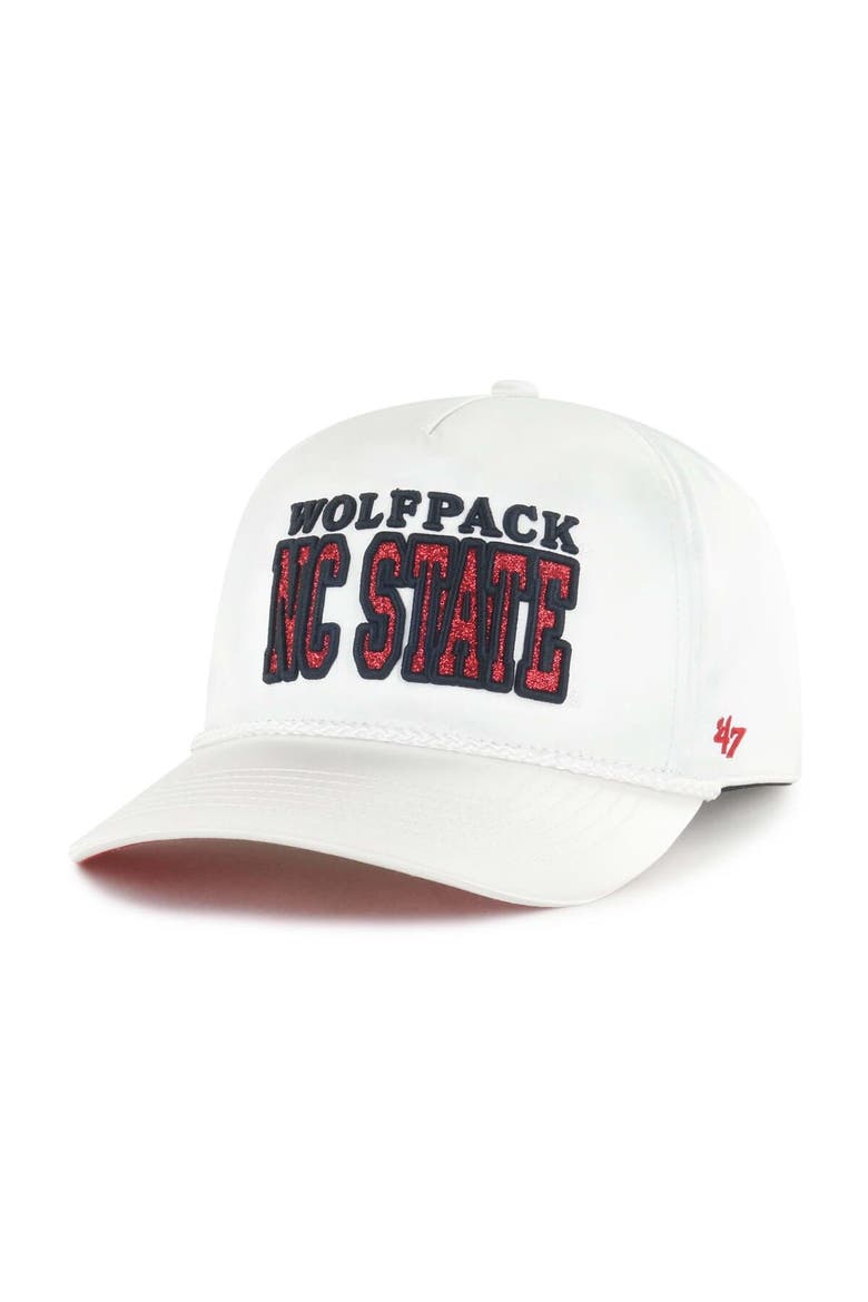 Women's '47 White NC State Wolfpack Outspoken Hitch Adjustable Hat, Alternate, color, White