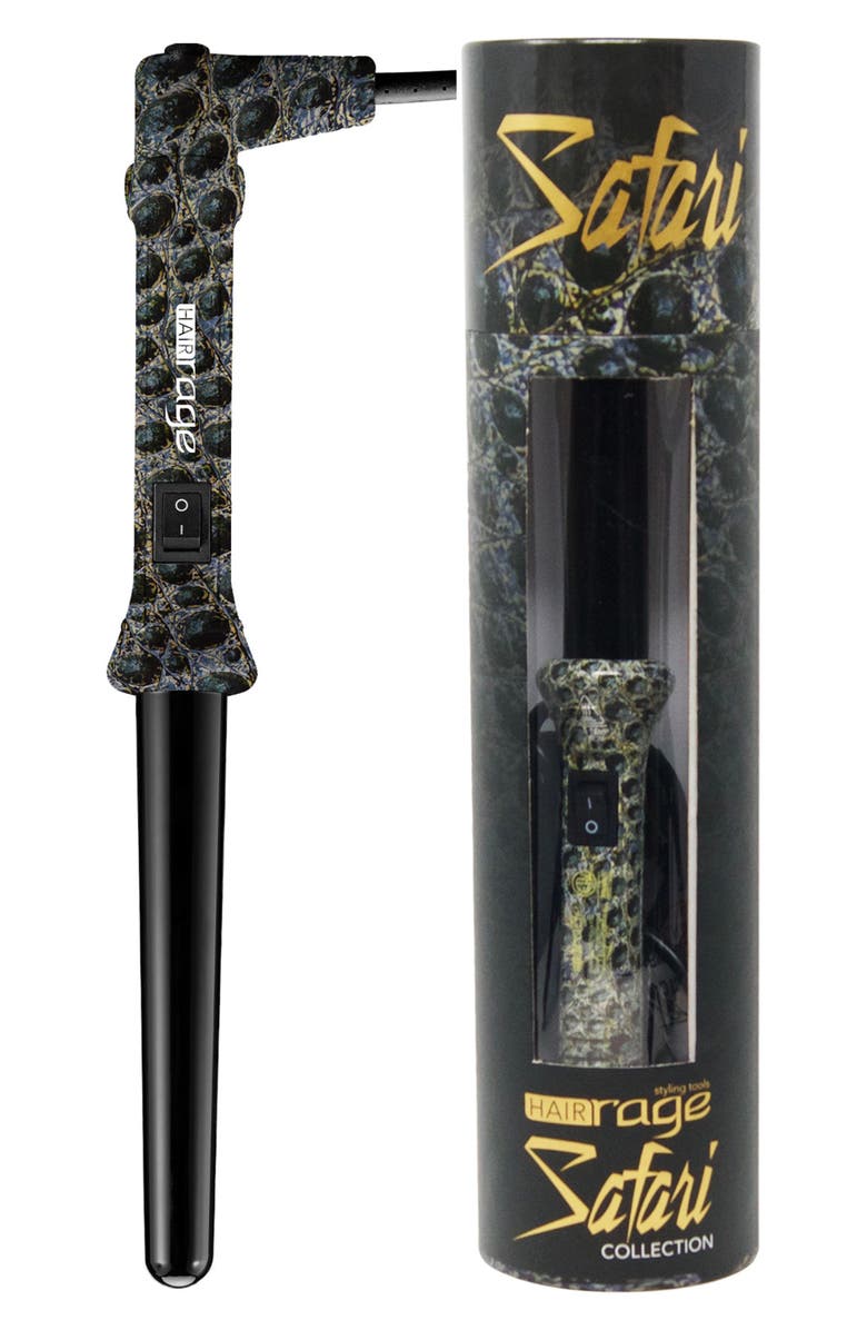 HAIR RAGE Cortex Beauty 1" Wild Animal Print Graduated Ceramic Curling Iron, Main, color,