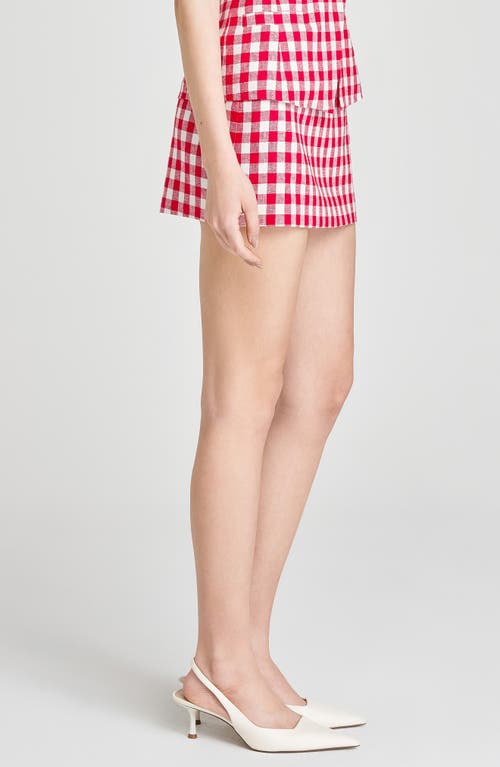 Shop Wayf X Styled By Coco! Gracie Gingham Linen Blend Miniskirt
