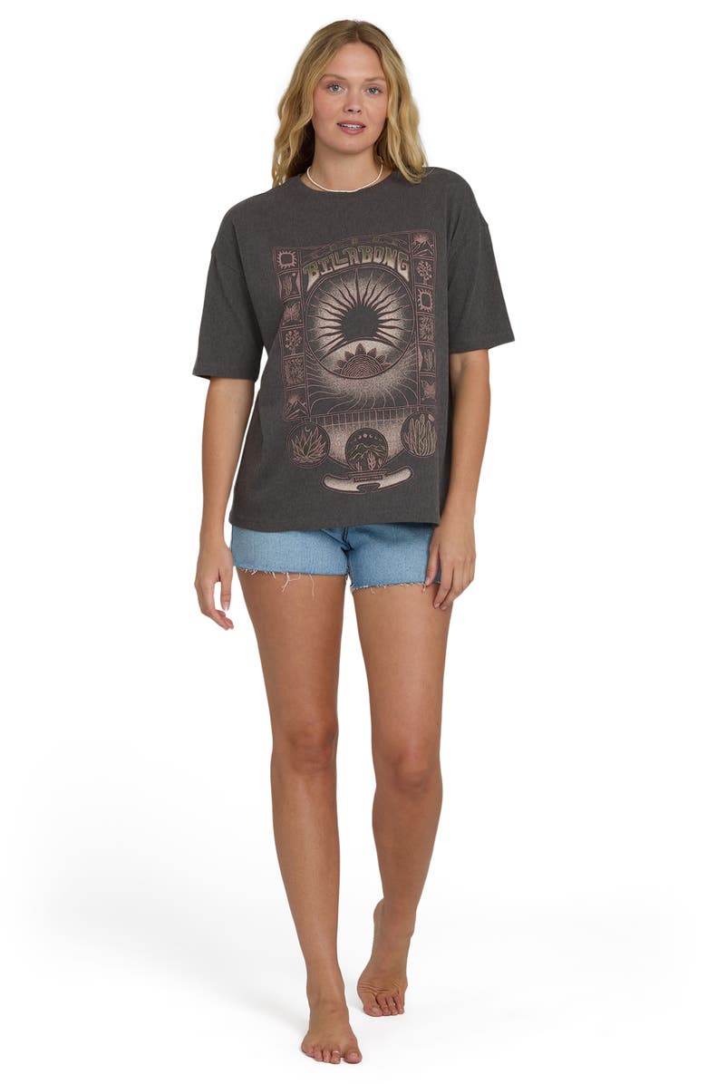 Billabong Natural Collection Oversize Graphic T-Shirt, Alternate, color, Off Black