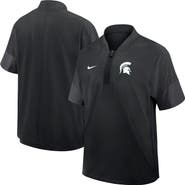 Nike Men's Nike Black Michigan State Spartans 2025 Sideline Short Sleeve Quarter-Zip Coach Jacket
