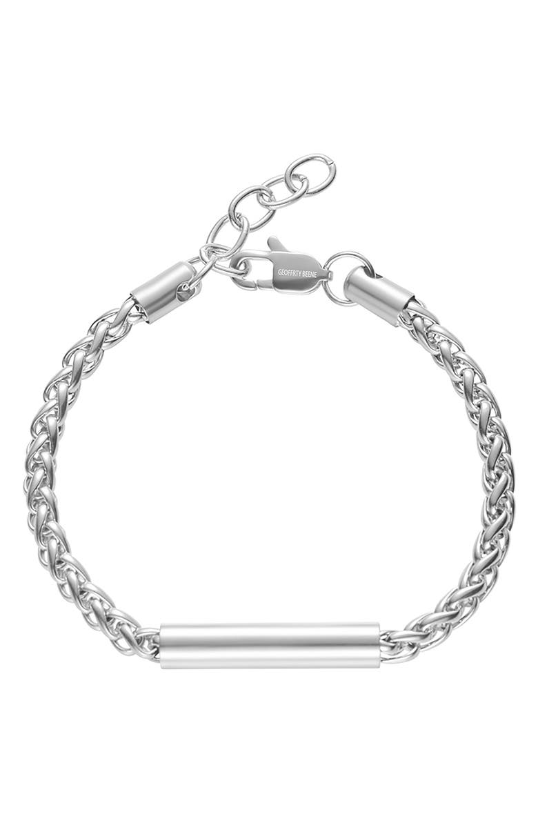 GEOFFREY BEENE Wheat Chain Bracelet, Alternate, color, Silver