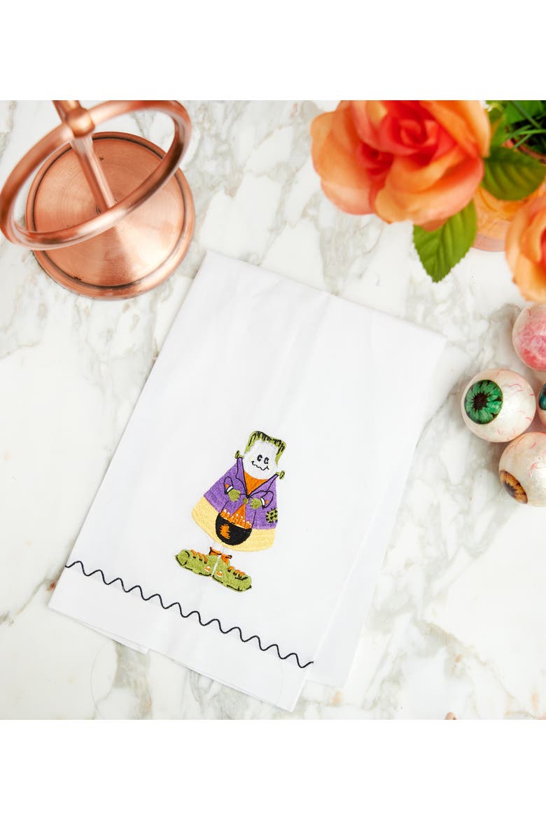 Frankenstein Halloween Guest Towel, Alternate, color, Purple