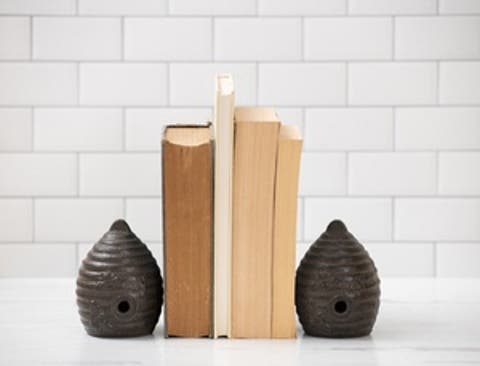 Metal Brown Beehive Bookends,
