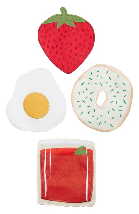 Set of 4 Brunch Cocktail Napkins