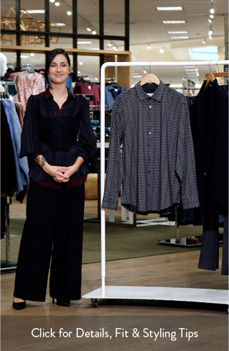 Jimmy OoohCotton<sup>®</sup> Geo Print Button-Up Shirt, sales video thumbnail