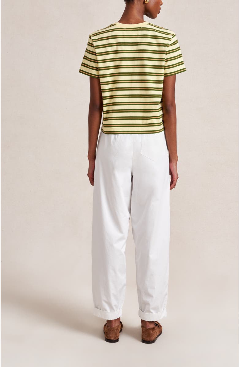 La Ligne Striped Mol Tee, Alternate, color, Butter/Cactus