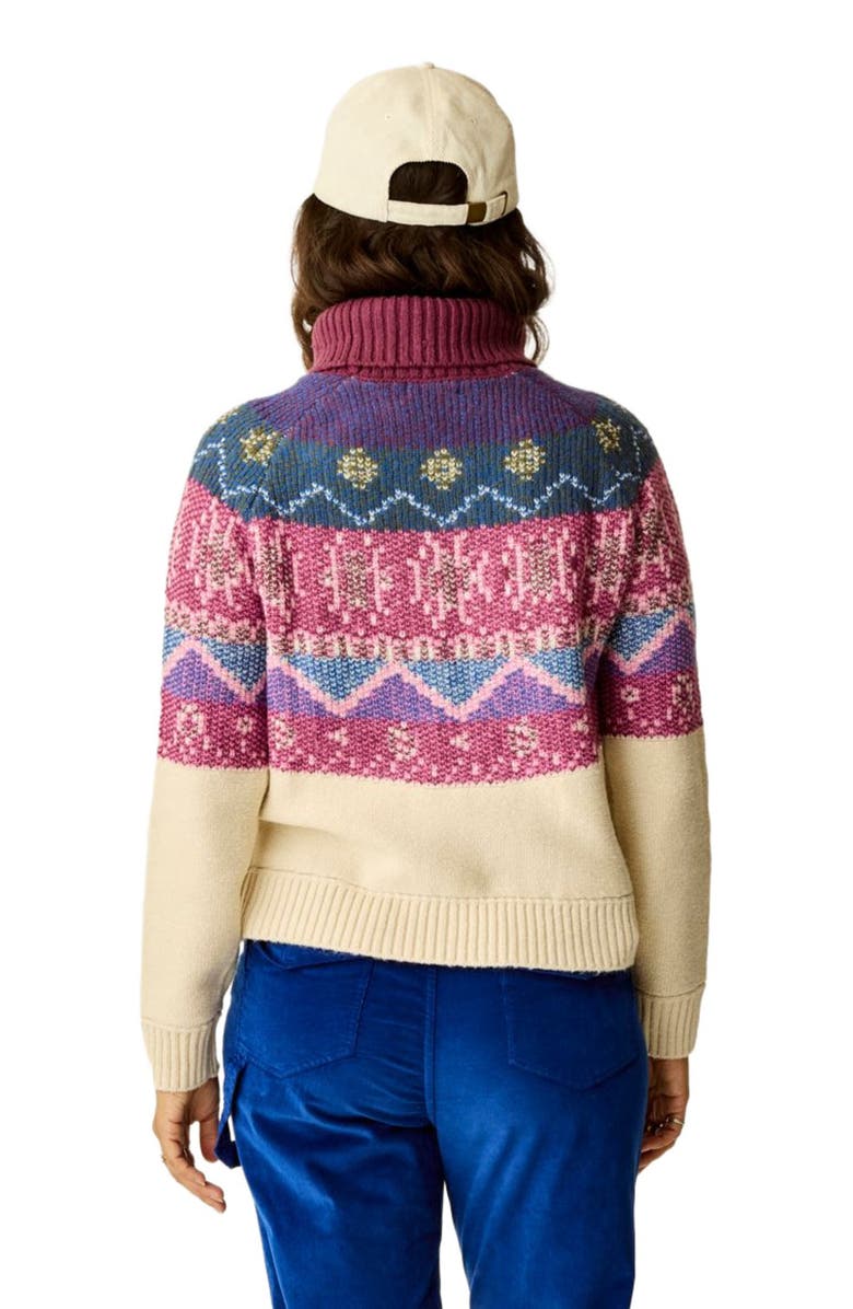 Carve Designs Neve Fairisle Turtleneck, Alternate, color, Birch Fairisle