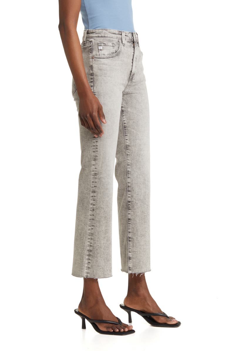 AG Kinsley Raw Hem High Waist Ankle Flare Jeans, Alternate, color, Shaded Moonwash