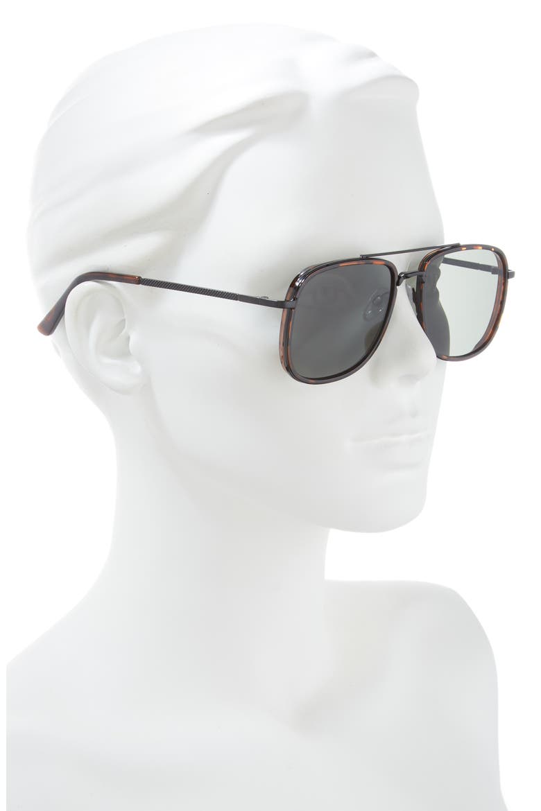 54mm Navigator Sunglasses, Alternate, color, BLACK/ TORTOISE