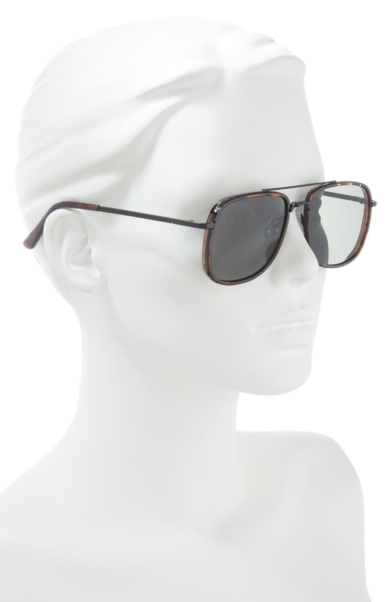Vince Camuto 54mm Navigator Sunglasses, Alternate, color, Black Tortoise