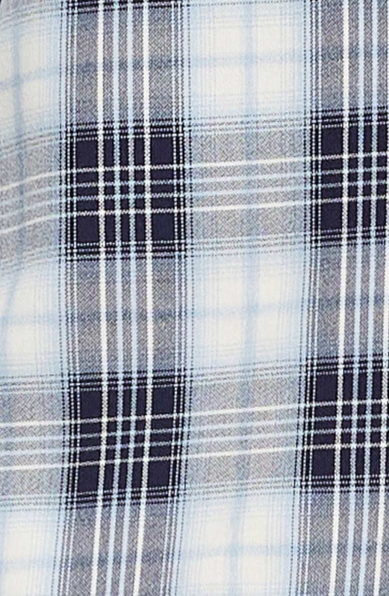 LIONESS Vacanza Plaid Shirt, Alternate, color, Navy Plaid