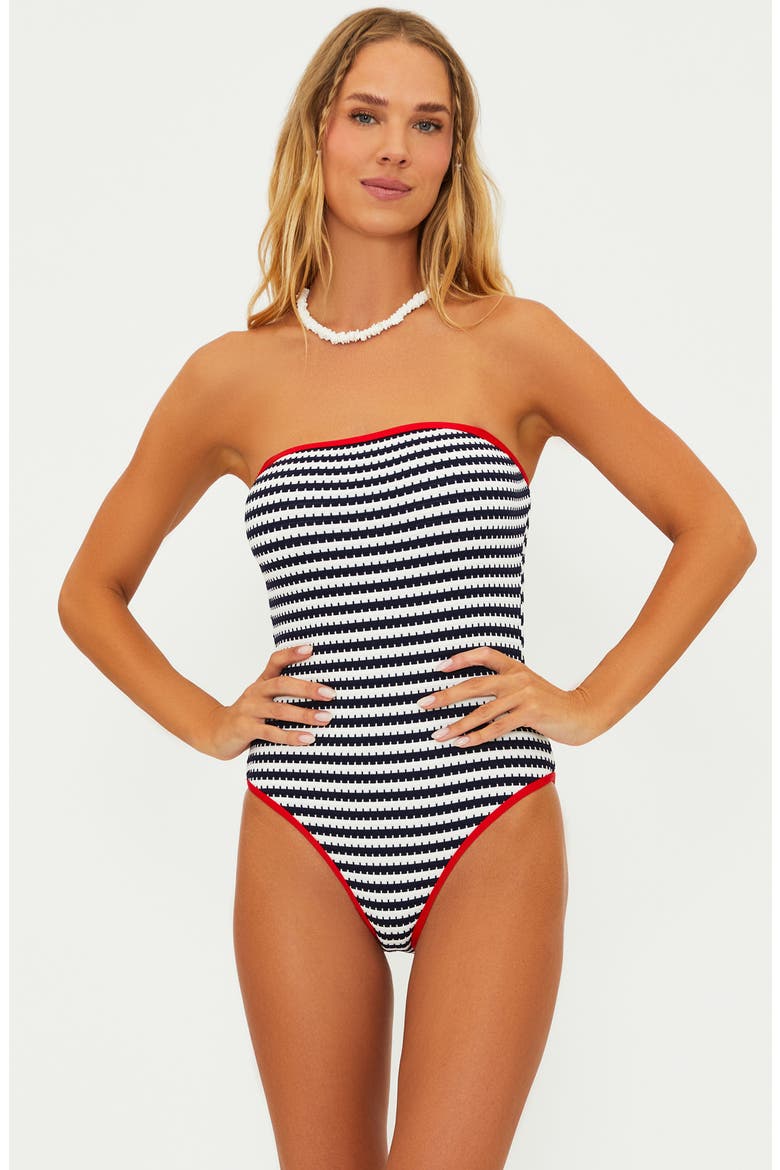 Amber One-Piece Swimsuit, Alternate, color, INDIGO MID