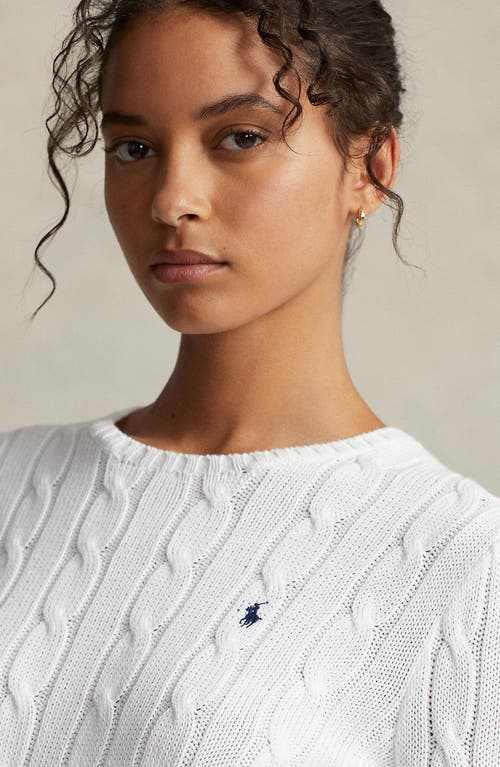 Polo Ralph Lauren Julianna Cotton Cable Sweater In White