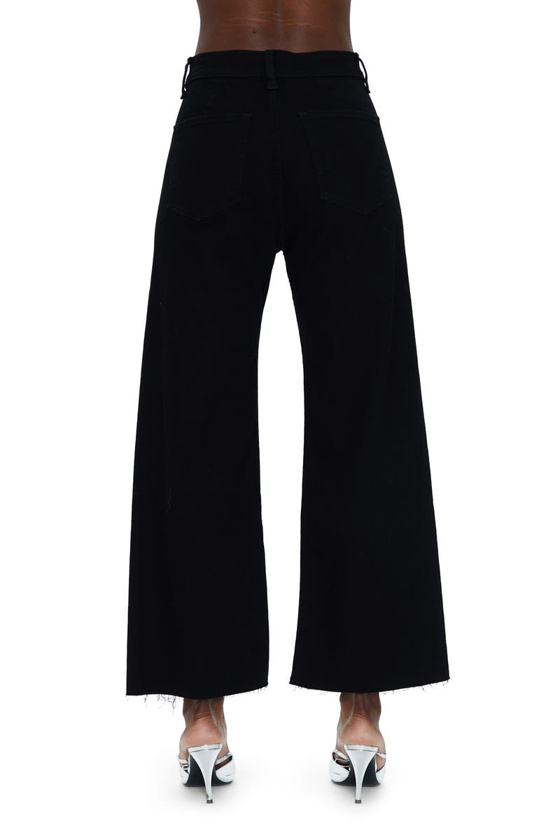 Pistola Penny High Waist Raw Hem Wide Leg Jeans, Alternate, color, 