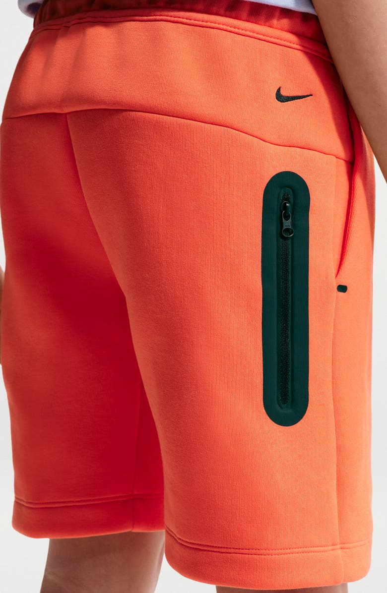 Nike Kids' Fleece Shorts, Alternate, color, Turf Orange/ Black