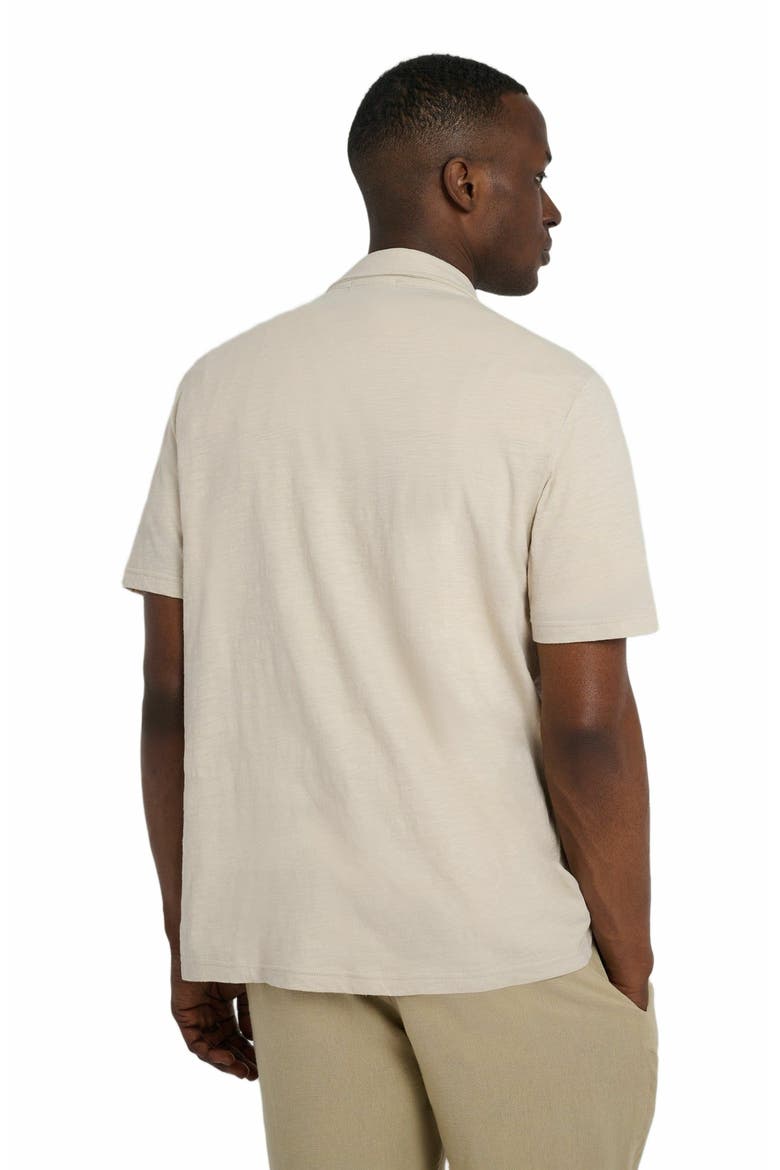 Slub Short Sleeve Button-up Shirt, Alternate, color, STONE