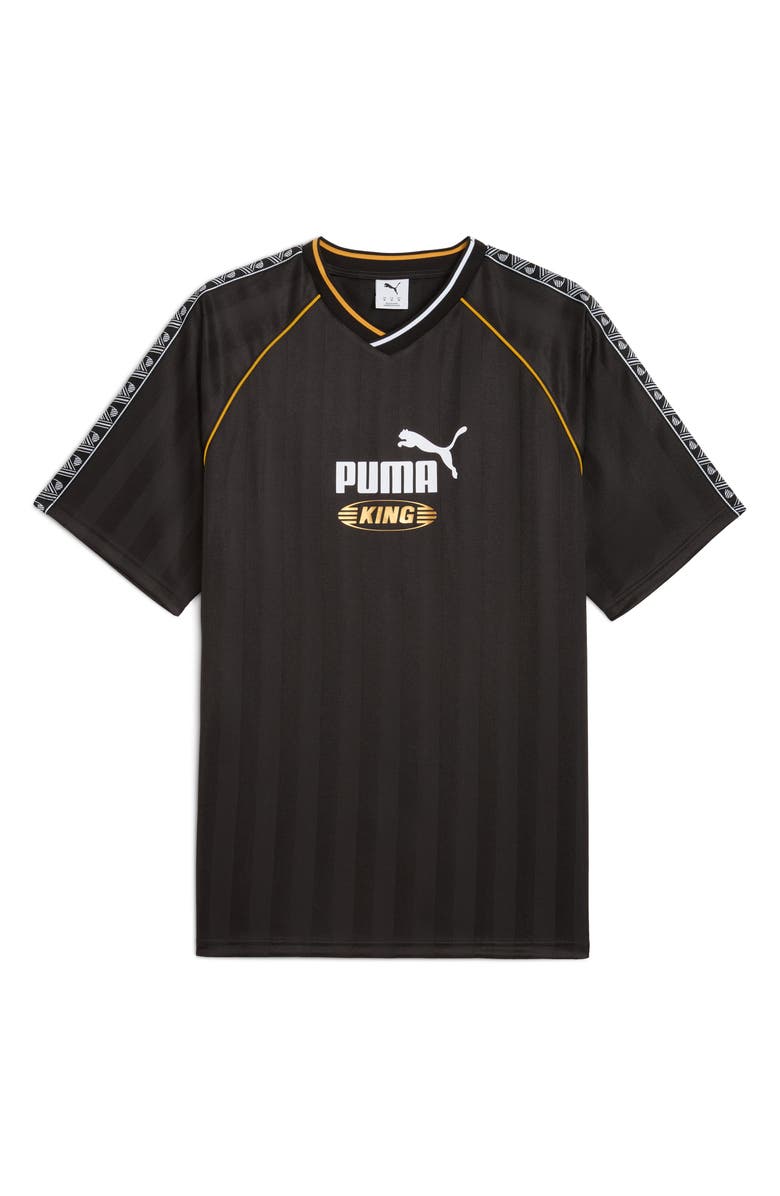 PUMA x KING Relaxed Football Jersey, Alternate, color, Puma Black