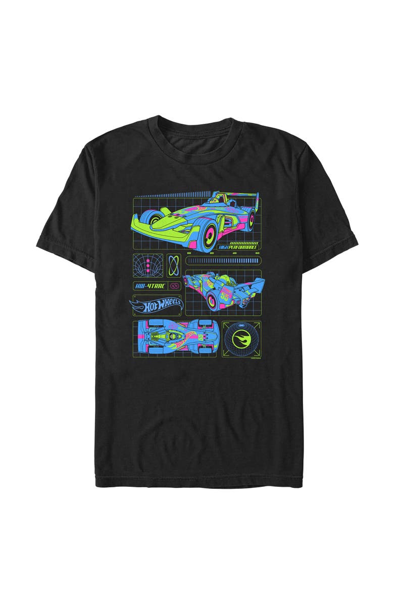 Hot Wheels Men's Hot Wheels HW 4Trac Infinite Performance  Graphic T-Shirt, Main, color, Black