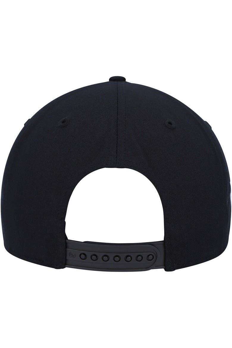 Men's '47 Black Pittsburgh Penguins Block Arch Hitch Snapback Hat, Alternate, color, Black