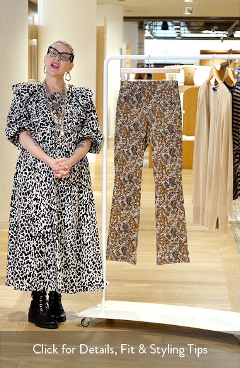 Leopard Print Pull-On Bootcut Jeans, sales video thumbnail