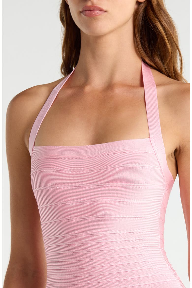 Silhouette Halter Neck Minidress, Alternate, color, PINK