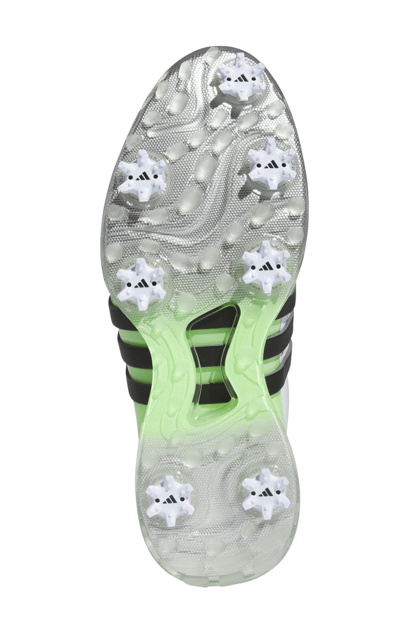 adidas Tour360 24 Boost<sup>™</sup> Golf Shoe, Alternate, color, White/ Black/ Green Spark